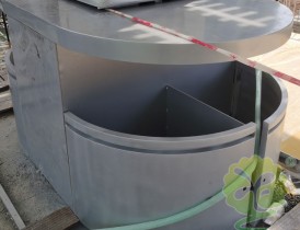 理工大學噴粉圍柱兩分類不銹鋼垃圾桶案例